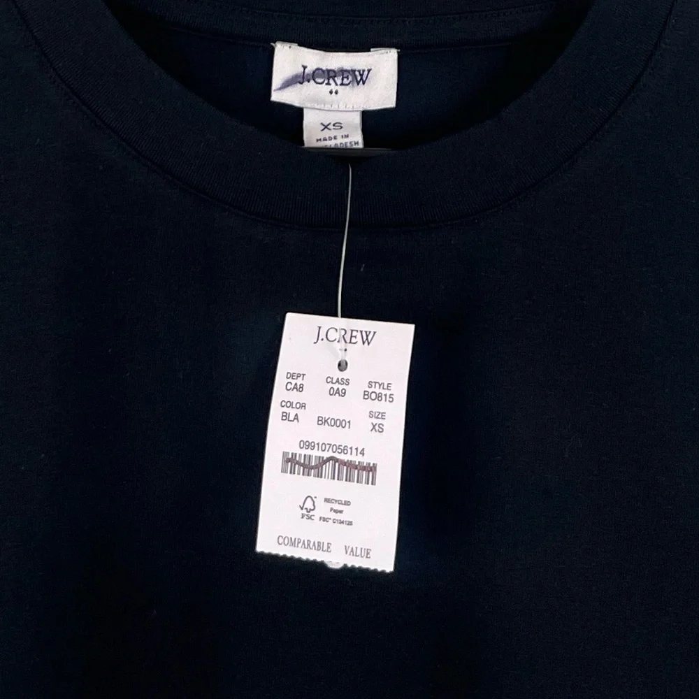 NWT J. Crew Factory Maternity crewneck tee in Black